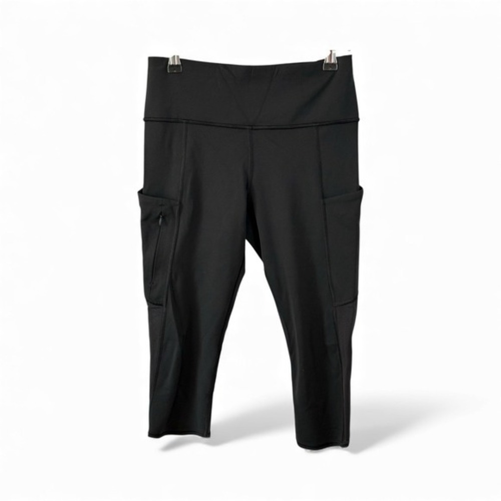 Athleta Salutation‎ Stash Tight Leggings Black Pockets Women's Size S SET OF 3